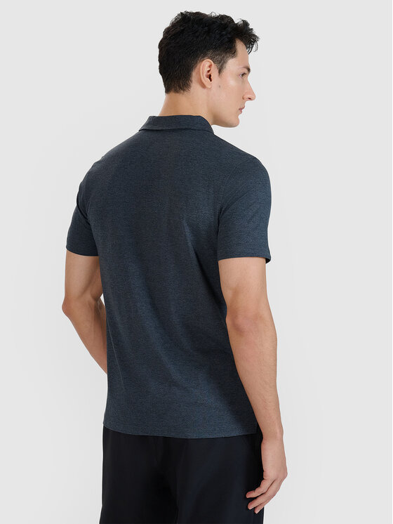 4F 4F Polo MULTI ACTIVE Szary ciemny Regular Fit