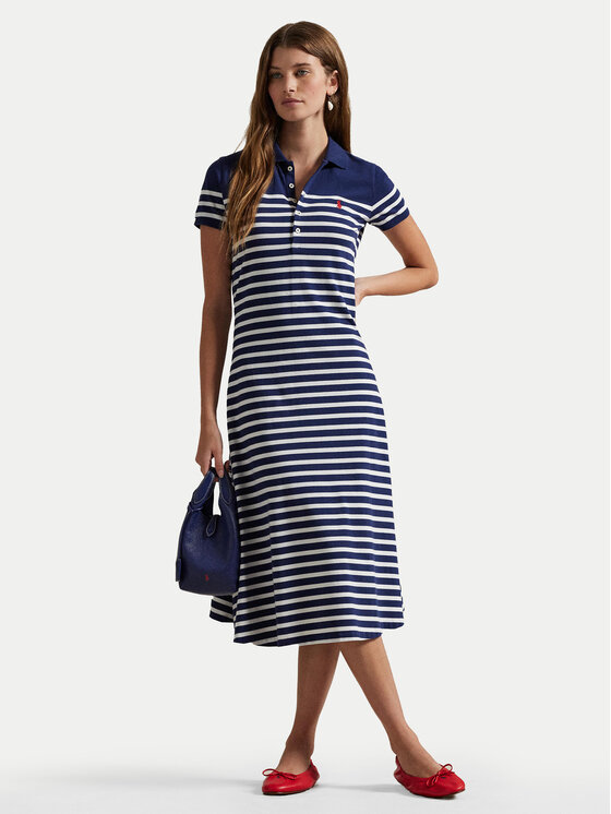 Polo Ralph Lauren Polo Ralph Lauren Každodenní šaty 211959122001 Tmavomodrá Regular Fit