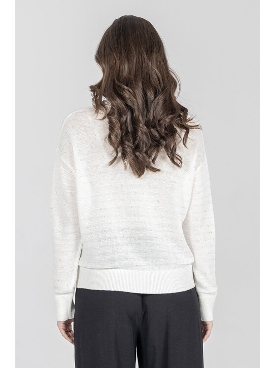 Deni Cler Milano Deni Cler Milano Sweter T-DC-S401-F2-60-11-1 Biały Regular Fit