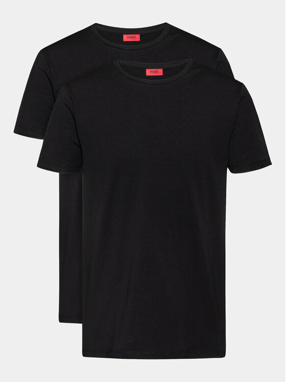 HUGO Hugo 2 t-kreklu komplekts Round 50325440 Melns Regular Fit