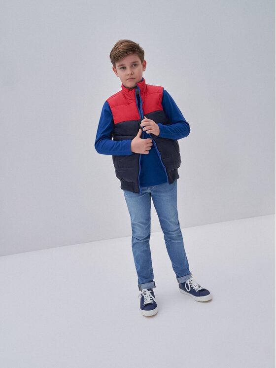 BIG STAR BIG STAR Kamizelka arot_402 Niebieski Basic Fit