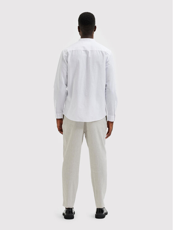 Selected Homme Selected Homme Koszula New Linen 16079054 Biały Regular Fit
