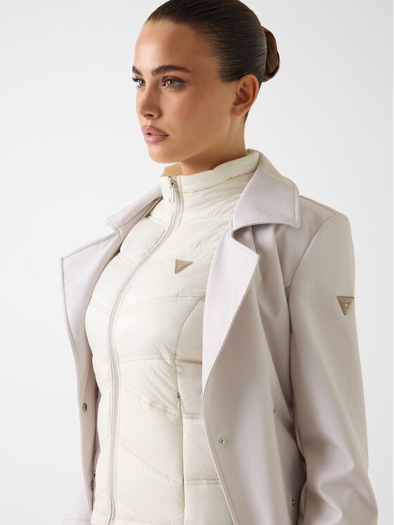 Guess Guess Kabát pro přechodné období 180640 Bílá Classic Fit