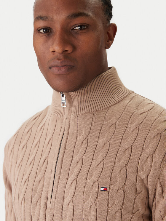 Tommy Hilfiger Tommy Hilfiger Džemperis Classic MW0MW36532 Bēšs Regular Fit
