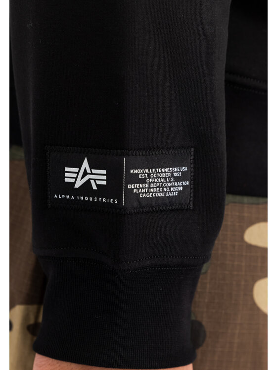 Alpha Industries Alpha Industries Mikina Label Backprint Sweatshirt Čierna Regular Fit