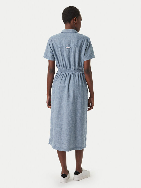 Tommy Jeans Tommy Jeans Рокля тип риза DW0DW18556 Син Relaxed Fit