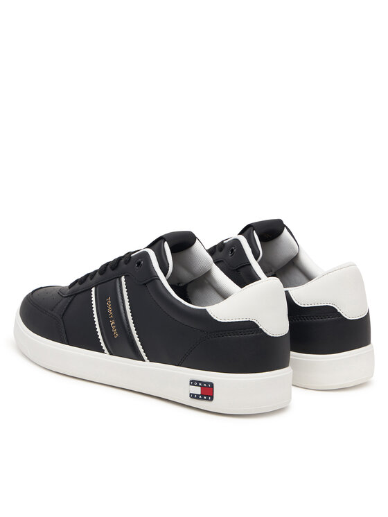 Tommy Jeans Tommy Jeans Sneakers Lightweight Flag Leather Court EM0EM01758 Nero