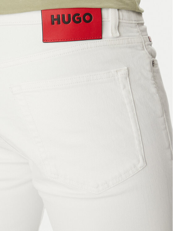 HUGO HUGO Jeans hlače 50537696 Bela Extra Slim Fit