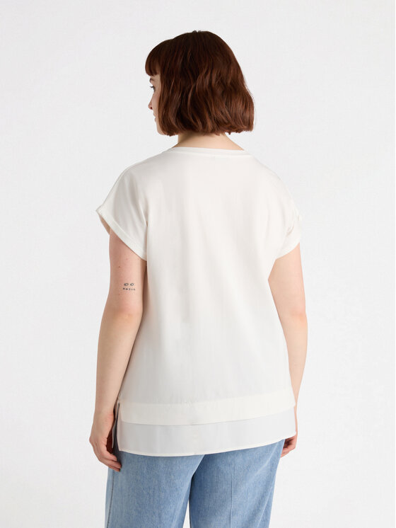 Fiorella Rubino Fiorella Rubino T-Shirt G170L008479N011 Biały Regular Fit