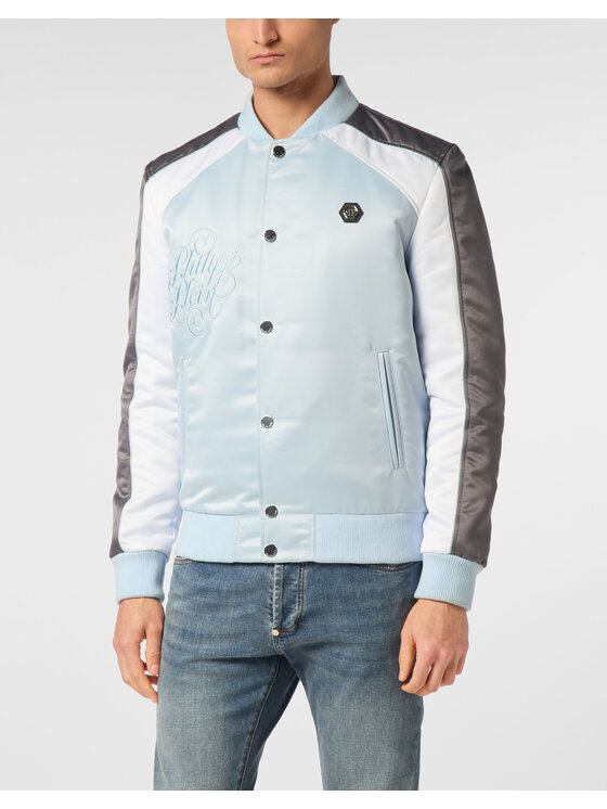 PHILIPP PLEIN PHILIPP PLEIN Bundy bomber 27653 Svetlo modrá Regular Fit