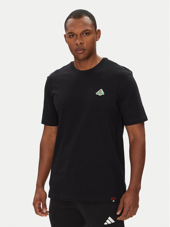 adidas Tričko Mini Pizza Graphic JM6483 Čierna Regular Fit