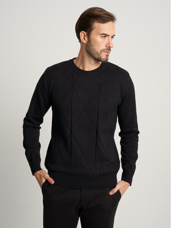 Willsoor Willsoor Sweter 71879 Czarny Regular Fit