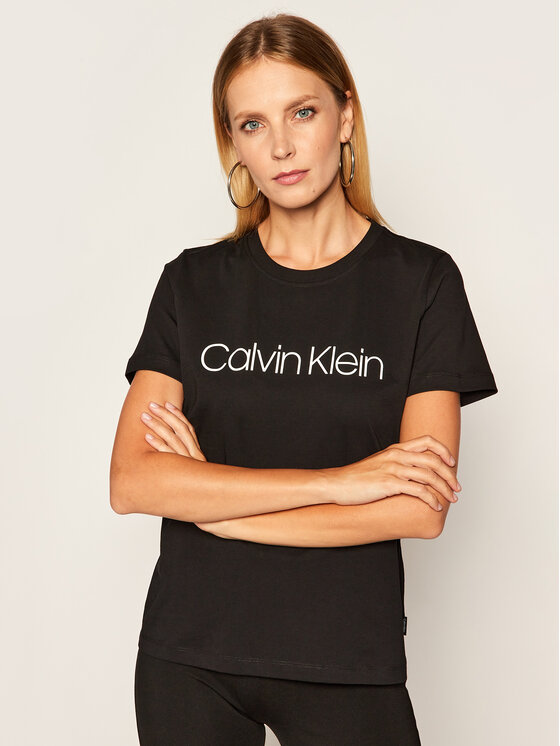 Calvin Klein T-shirt Core Logo K20K202142 Crna Regular Fit