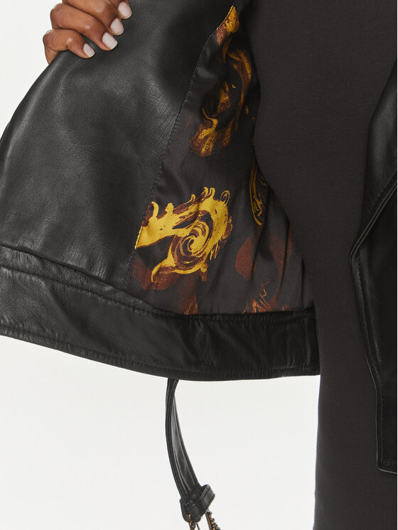 Versace Jeans Couture Versace Jeans Couture Lederjacke 76HAVP02 Schwarz Regular Fit