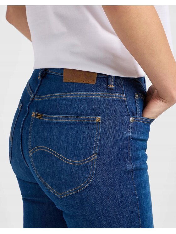 Lee Lee Jeansy Scarlett High Niebieski Skinny Fit