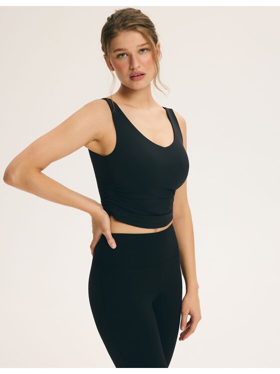 Esotiq Esotiq Top 46017 Czarny Regular Fit