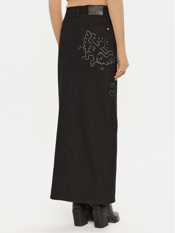 Miss Sixty Miss Sixty Džinsinis sijonas 6L3KJ2450000 Juoda Regular Fit