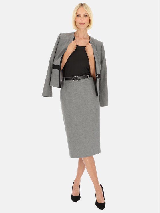 Potis & Verso Potis & Verso Spódnica Naira Szary Slim Fit