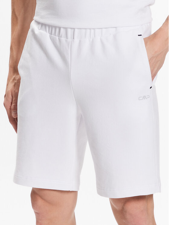 CMP Bavlnené šortky 33D7277 Biela Regular Fit