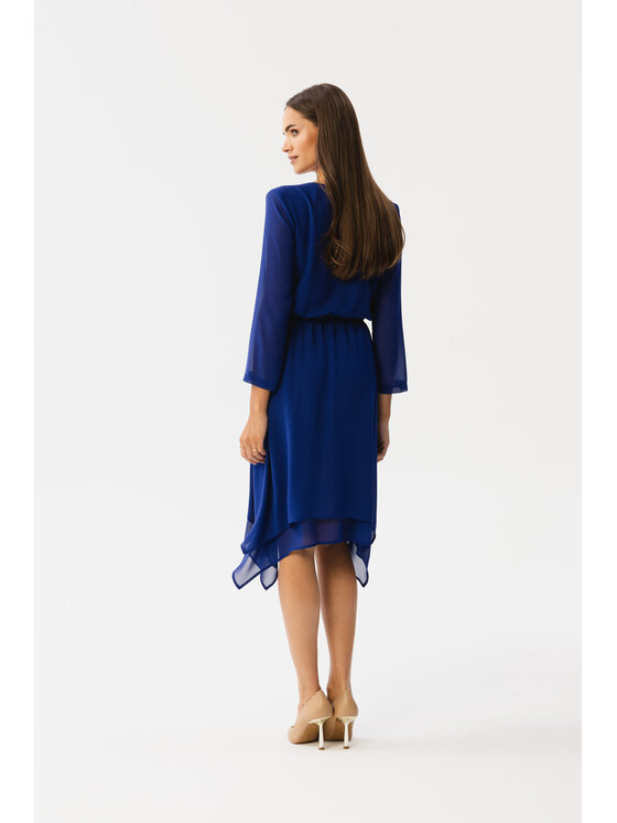 Stylove Stylove Každodenné šaty S354 Modrá Modern Fit