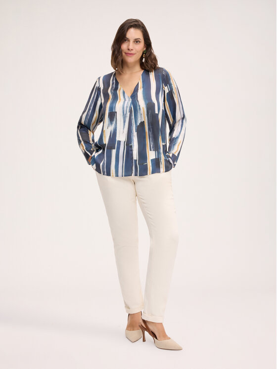 Fiorella Rubino Fiorella Rubino Spodnie materiałowe P722T005352N011 Biały Regular Fit