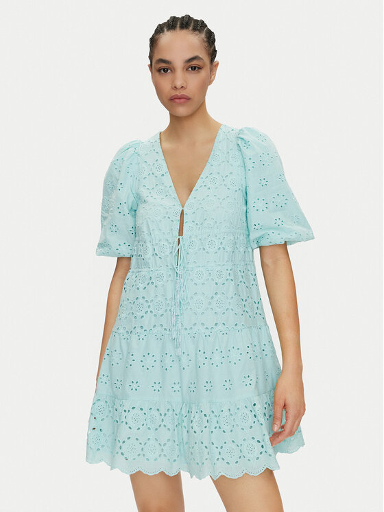 Pepe Jeans Robe d ete Delia PL953475 Bleu Regular Fit Modivo