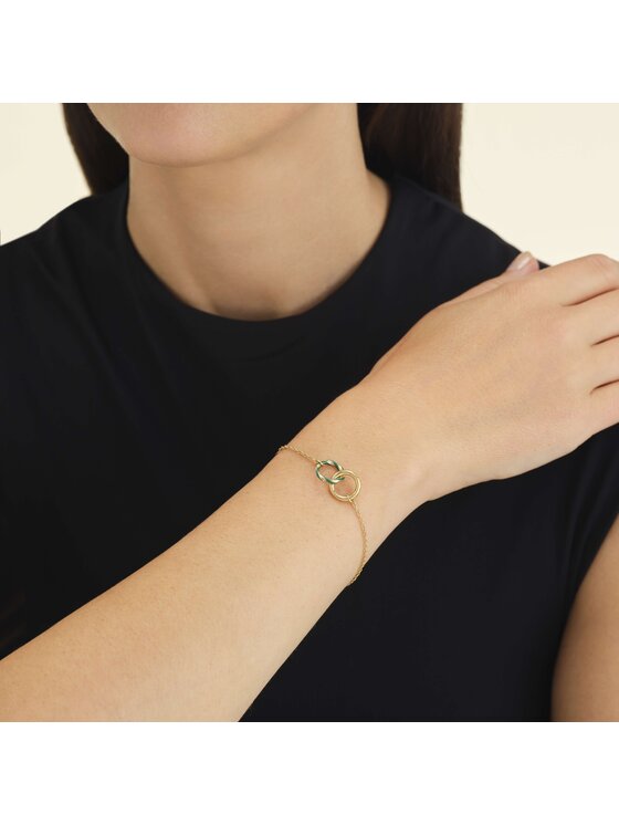 Rosefield Rosefield Bransoletka Emerald Duo Bracelet Złoty