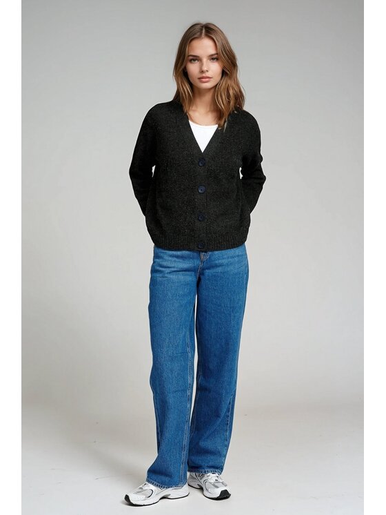 TeeShoppen TeeShoppen Kardigan 'Basic Collection' Szary Regular Fit