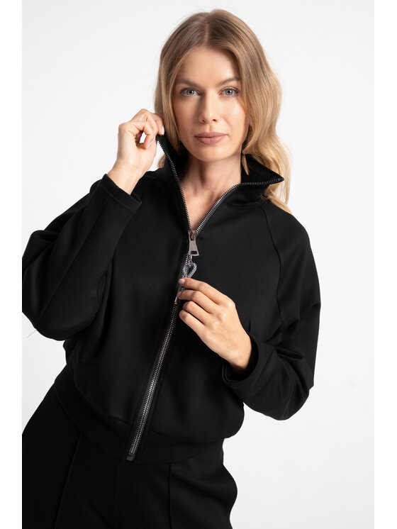 CLICK CLICK Μπουφάν μεταβατικό 71-0108 Μαύρο Modern Relaxed Fit