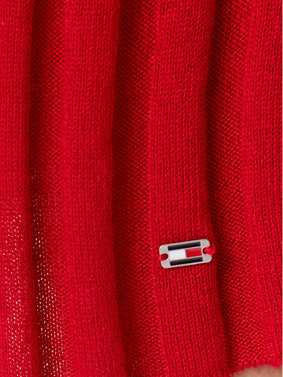Tommy Hilfiger Tommy Hilfiger Kötött ruha WW0WW45653 Piros Slim Fit