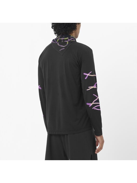 Salomon Salomon Koszulka techniczna SHAKEout CORE LS TEE GRAPHIC Czarny Regular Fit
