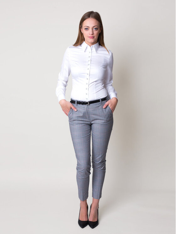 Willsoor Willsoor Koszula 60813 Biały Slim Fit