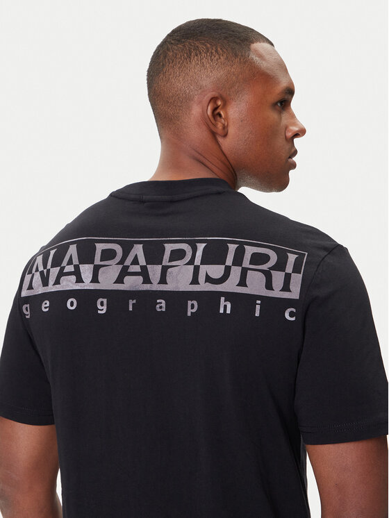 Napapijri Napapijri T-krekls S-Fanes NP0A88SE Melns Regular Fit