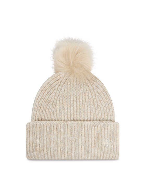 Tommy Hilfiger Cappello Effortless Beanie Pom Pom AW0AW08877 Beige •  Modivo.it