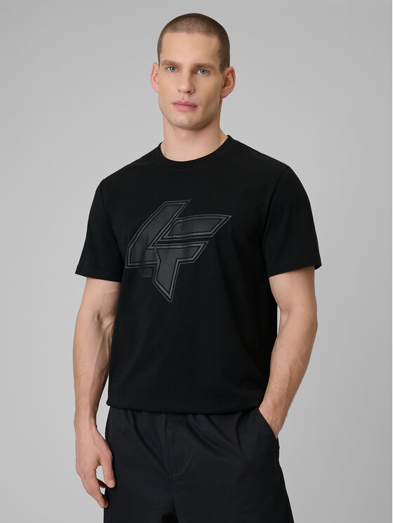 4F 4F T-Shirt CITY Czarny Regular Fit