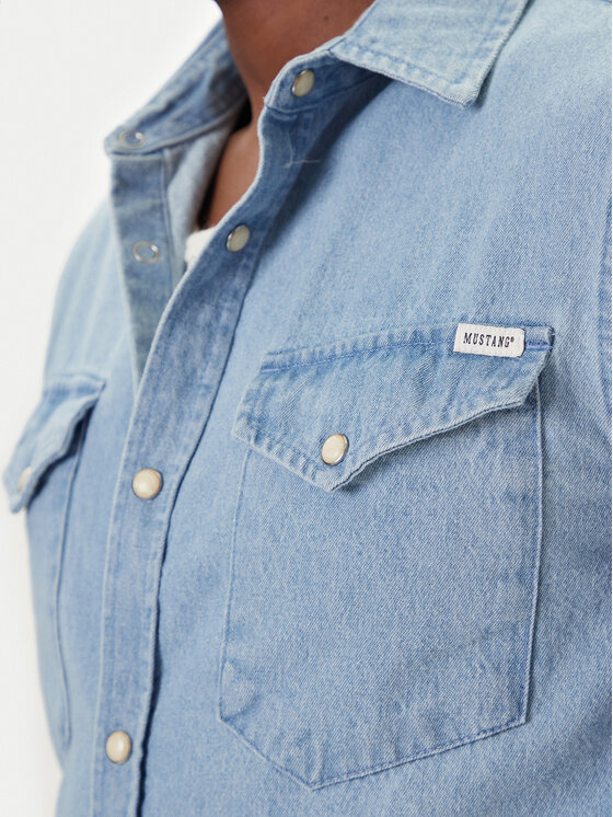 Mustang Mustang camicia di jeans Duver 1016950 Blu Regular Fit