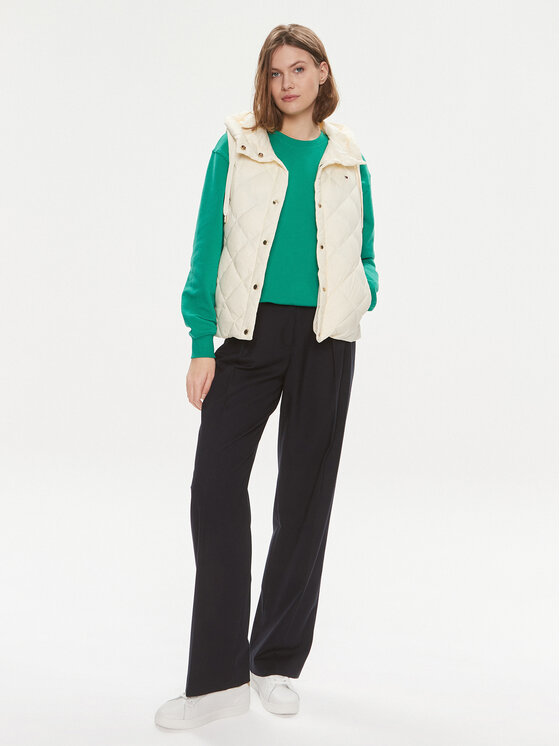 Tommy Hilfiger Tommy Hilfiger Vestă Classic WW0WW42463 Écru Regular Fit