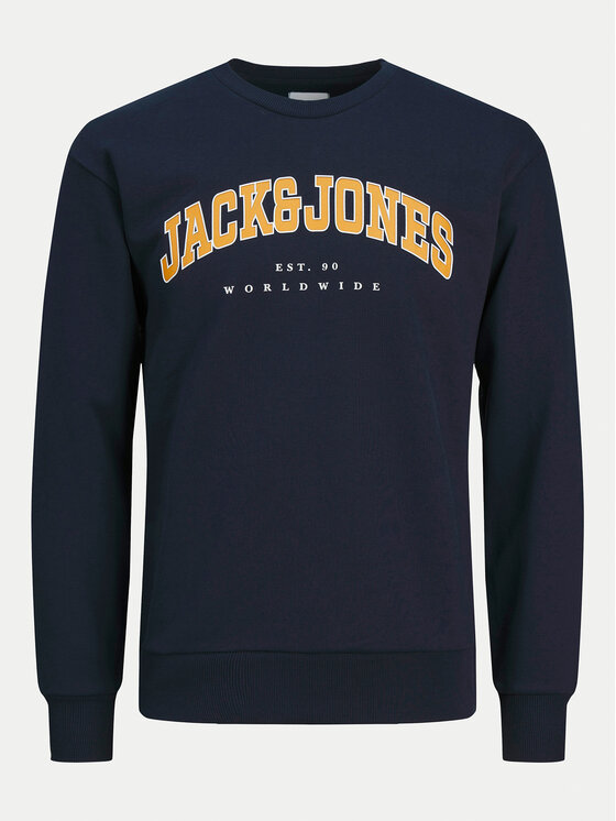 Jack&Jones Junior Jack&Jones Junior Majica dugih rukava Caleb 12258980 Tamnoplava Relaxed Fit