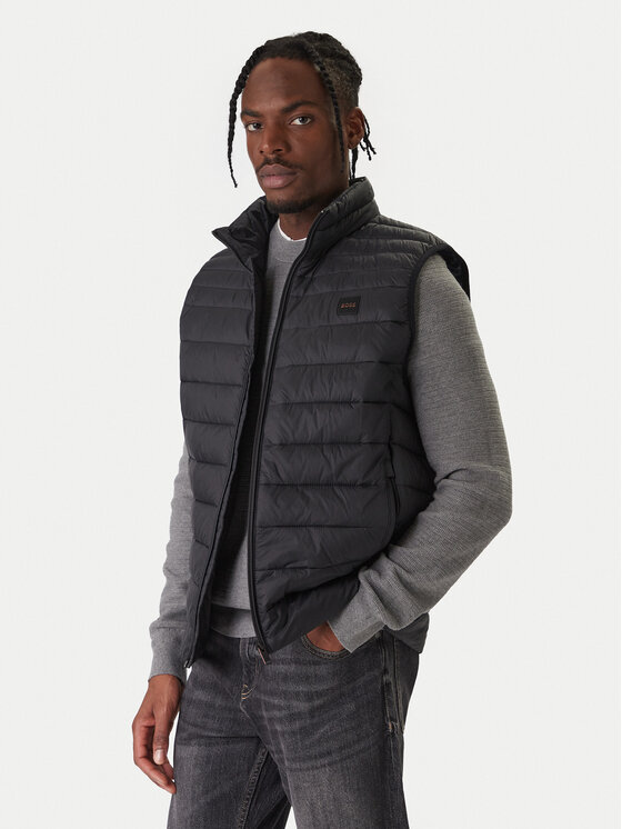 BOSS Ujjatlan Odeno 50549243 Fekete Slim Fit