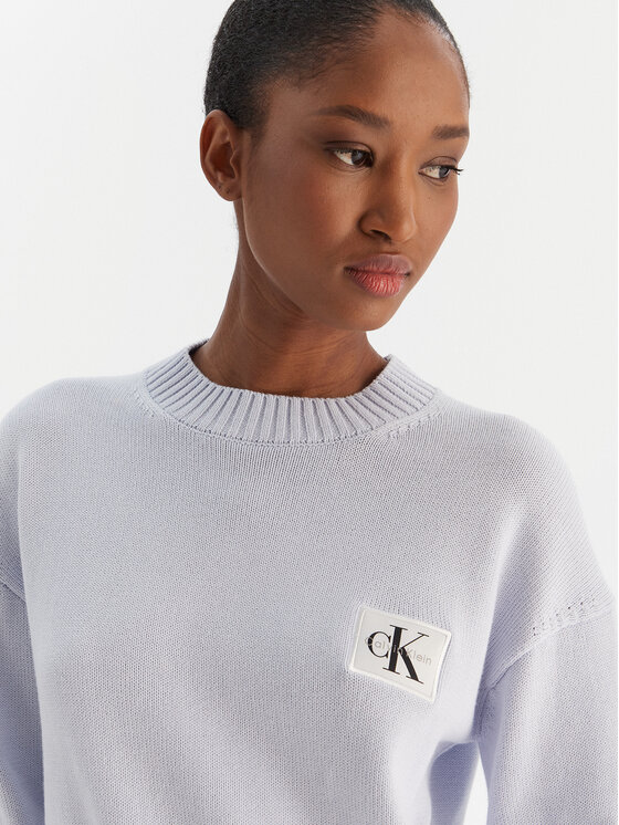 Calvin Klein Jeans Calvin Klein Jeans Maglione Ck Embro Badge LV047D351G Celeste Regular Fit