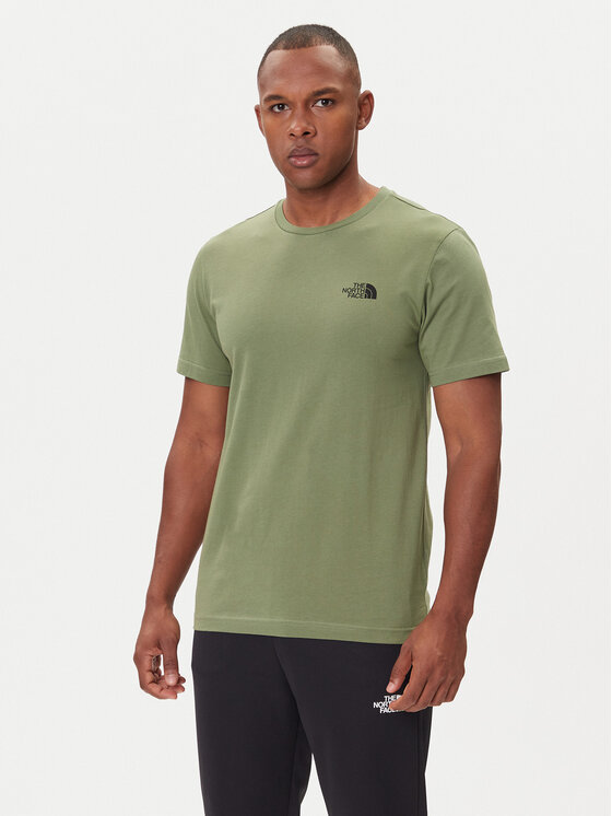 The North Face The North Face Majica Half Dome Photo NF0A8EE9 Zelena Regular Fit