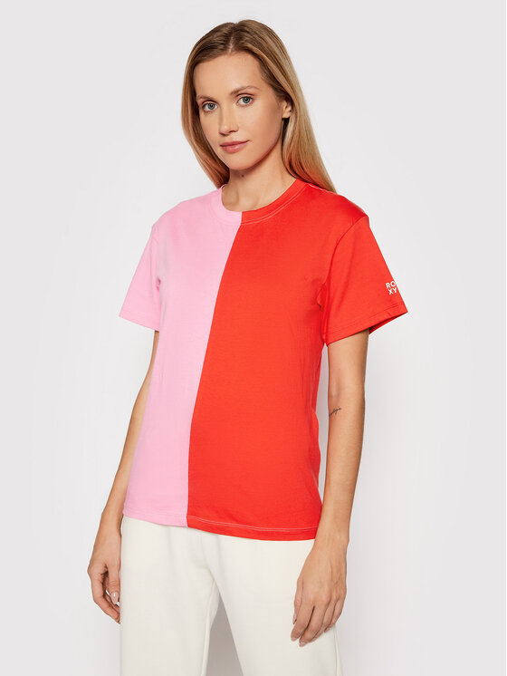 Roxy Roxy T-Shirt ROWLEY ERJKT03825 Kolorowy Regular Fit