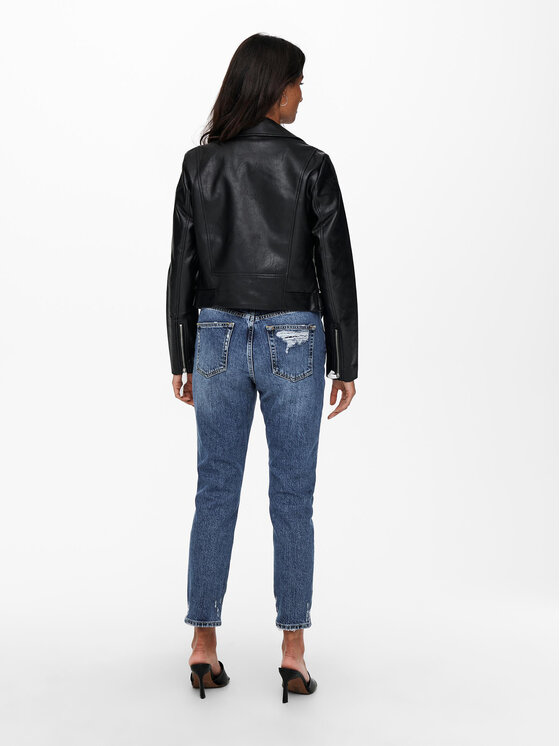 ONLY ONLY Kurtka z imitacji skóry Vera 15232135 Czarny Regular Fit