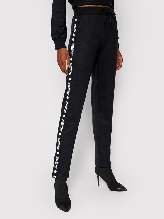 Guess Pantaloni da tuta O0BA04 KABS0 Nero Regular Fit • Modivo.it