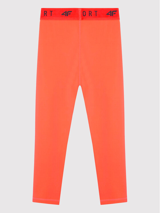4F 4F Legginsy HJL22-JSPDF002 Pomarańczowy Slim Fit