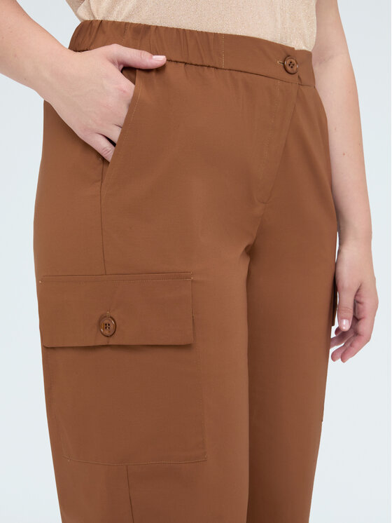Fiorella Rubino Fiorella Rubino Pantaloni di tessuto P732T005554N022 Marrone Regular Fit