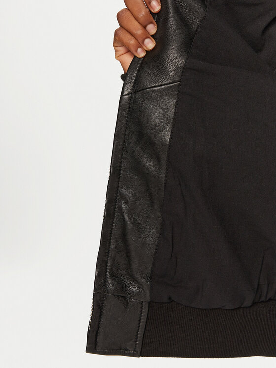 Serge Pariente Serge Pariente Lederjacke Romane Schwarz Regular Fit