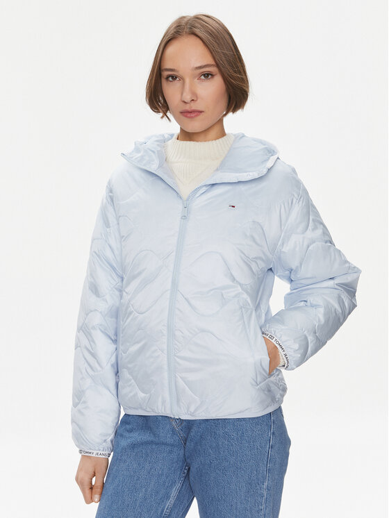 Tommy Jeans Geacă DW0DW17242 Albastru celest Regular Fit