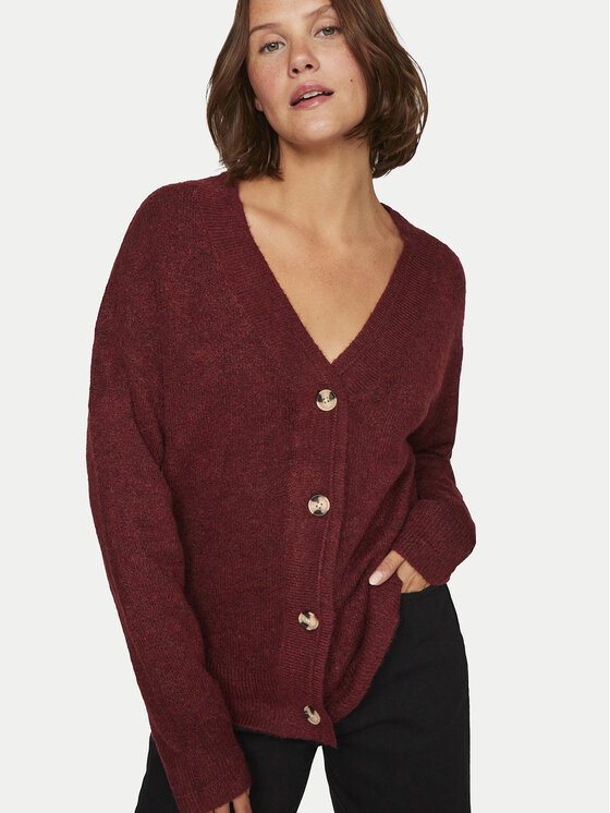 Vila Vila Cardigan 14101549 Roșu Regular Fit