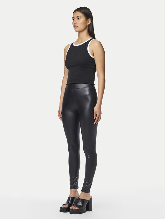Pieces Pieces Клин Shiny 17118562 Черен Slim Fit